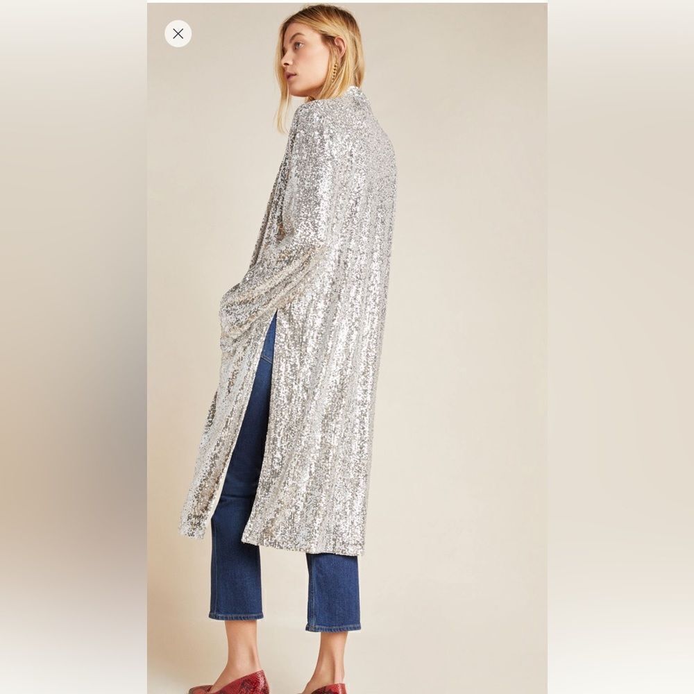 Silver Sequin Duster - Picture 3 of 10